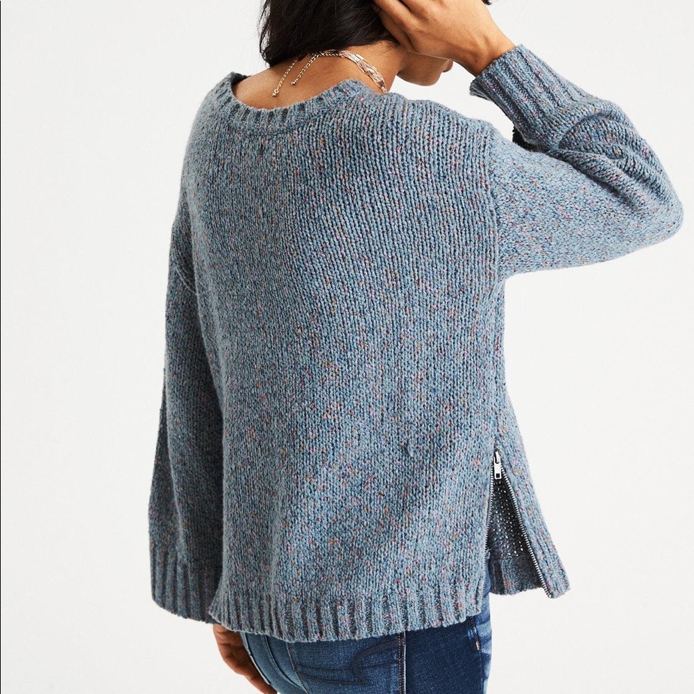 Ae Boxy Side-Zip Pullover Sweater - image 2